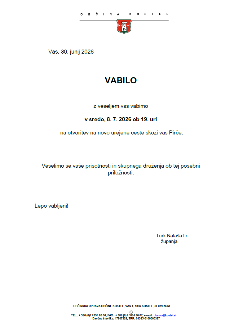 Vabilo otvoritev Pirče